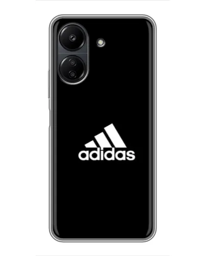 Чехол для Xiaomi Redmi 13C с картинкой «Черная классика Adidas»