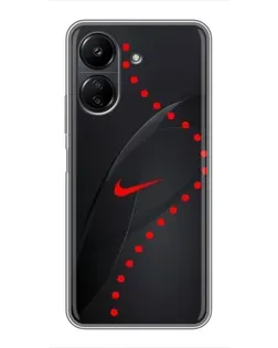 Чехол для Xiaomi Redmi 13C с картинкой «Абстрактный дизайн Nike»