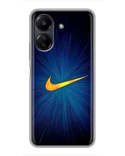 Чехол для Xiaomi Redmi 13C с картинкой «Синий пульс Nike» Чехол для Xiaomi Redmi 13C с картинкой «Синий пульс Nike»