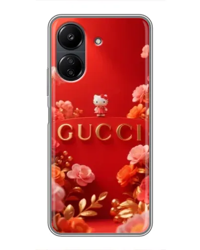Чехол для Xiaomi Redmi 13C с картинкой «Gucci — золотой сад»