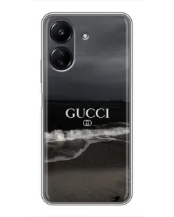 Чехол для Xiaomi Redmi 13C с картинкой «Gucci — морской прибой»