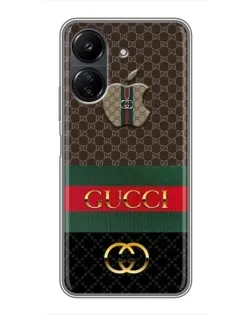 Чехол для Xiaomi Redmi 13C с картинкой «Gucci — брендированный десерт»
