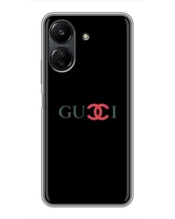 Чехол для Xiaomi Redmi 13C с картинкой «Gucci — красный градиент»