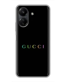 Чохол для Xiaomi Redmi 13C з картинкою «Gucci — неоновий мінімалізм»
