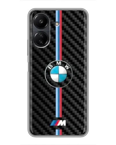 Чехол для Xiaomi Redmi 13C с картинкой «Эмблема BMW и карбон» Чехол для Xiaomi Redmi 13C с картинкой «Эмблема BMW и карбон»