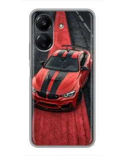 Чехол для Xiaomi Redmi 13C с картинкой «BMW на красной дорожке»