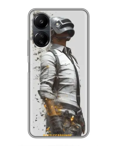 Чехол для Xiaomi Redmi 13C с картинкой «PUBG — боец в пыли»