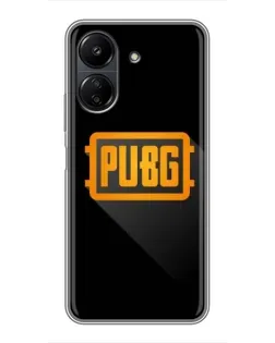Чехол для Xiaomi Redmi 13C с картинкой «PUBG — рамка лого»
