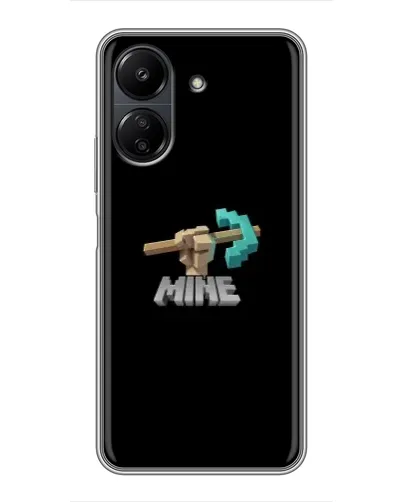 Чехол для Xiaomi Redmi 13C с картинкой «Алмазная кирка»