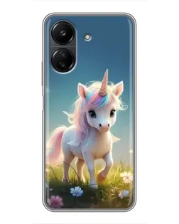 Чехол для Xiaomi Redmi 13C с картинкой «Единорог на поляне» Чехол для Xiaomi Redmi 13C с картинкой «Единорог на поляне»