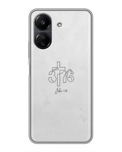 Чохол для Xiaomi Redmi 13C з картинкою «Івана 3:16 Хрест» Чохол для Xiaomi Redmi 13C з картинкою «Івана 3:16 Хрест»