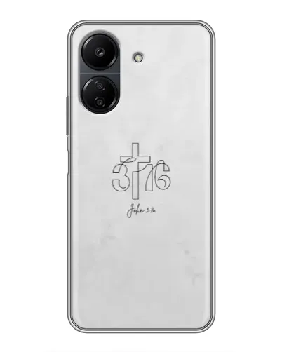 Чехол для Xiaomi Redmi 13C с картинкой «Иоанна 3:16 Крест»