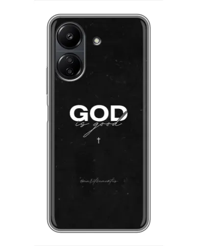 Чехол для Xiaomi Redmi 13C с картинкой «GOD — Бог над всем»