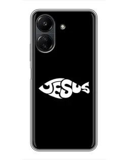 Чехол для Xiaomi Redmi 13C с картинкой «Рыба Jesus»