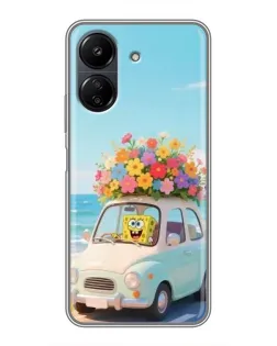 Чехол для Xiaomi Redmi 13C с картинкой «Автомобильное путешествие»