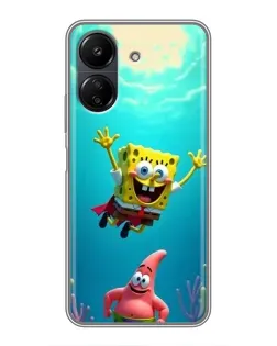 Чохол для Xiaomi Redmi 13C з картинкою «Спанч Боб під водою» Чохол для Xiaomi Redmi 13C з картинкою «Спанч Боб під водою»