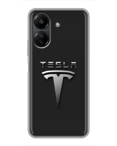 Чехол для Xiaomi Redmi 13C с картинкой «Стальной логотип Tesla» Чехол для Xiaomi Redmi 13C с картинкой «Стальной логотип Tesla»
