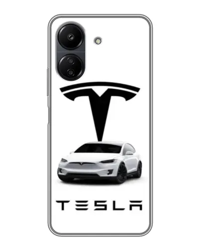 Чехол для Xiaomi Redmi 13C с картинкой «Tesla White Style» Чехол для Xiaomi Redmi 13C с картинкой «Tesla White Style»