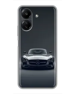 Чехол для Xiaomi Redmi 13C с картинкой «Mercedes на черном»