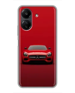 Чехол для Xiaomi Redmi 13C с картинкой «Красный Mercedes AMG»