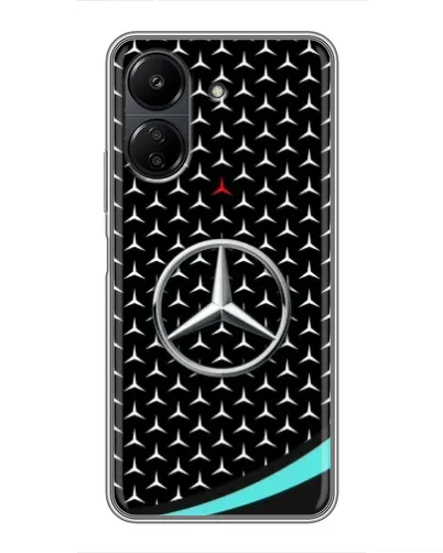 Чехол для Xiaomi Redmi 13C с картинкой «Mercedes — бирюзовый акцент» Чехол для Xiaomi Redmi 13C с картинкой «Mercedes — бирюзовый акцент»