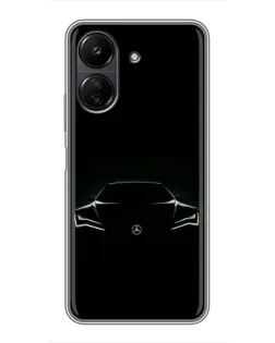 Чохол для Xiaomi Redmi 13C з картинкою «Mercedes — силует авто»