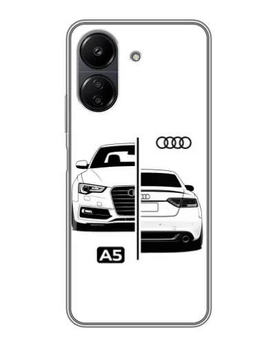 Чехол для Xiaomi Redmi 13C с картинкой «Audi — контрастный дизайн» Чехол для Xiaomi Redmi 13C с картинкой «Audi — контрастный дизайн»