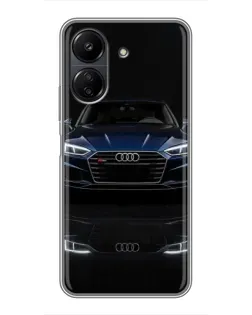 Чехол для Xiaomi Redmi 13C с картинкой «Audi — ночное отражение»