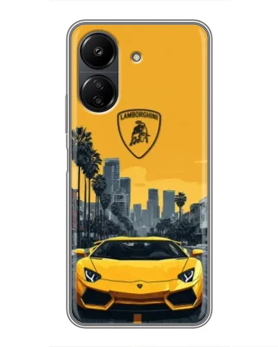 Чехол для Xiaomi Redmi 13C с картинкой «Желтый Lamborghini город» Чехол для Xiaomi Redmi 13C с картинкой «Желтый Lamborghini город»