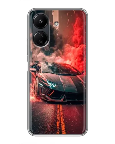 Чехол для Xiaomi Redmi 13C с картинкой «Lamborghini красный дым» Чехол для Xiaomi Redmi 13C с картинкой «Lamborghini красный дым»