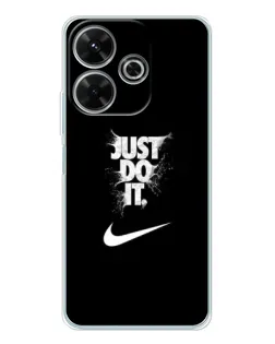 Чехол для Xiaomi Redmi 13x с картинкой «Текстовый принт Nike»