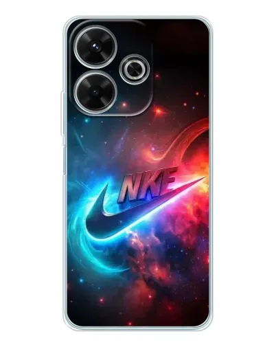 Чехол для Xiaomi Redmi 13x с картинкой «Огненный логотип Nike»