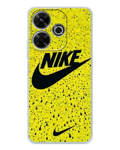Чехол для Xiaomi Redmi 13x с картинкой «Желтый текстурный Nike»