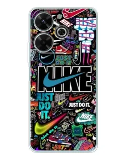 Чехол для Xiaomi Redmi 13x с картинкой «Яркий коллаж Nike»