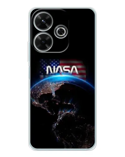 Чехол для Xiaomi Redmi 13x с картинкой «Земля из космоса NASA»