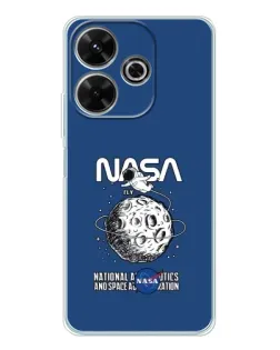 Чехол для Xiaomi Redmi 13x с картинкой «NASA — лунная миссия»