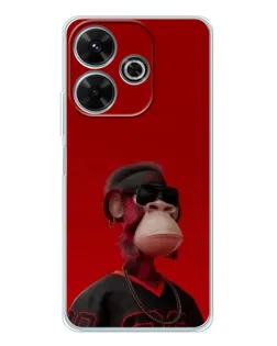 Чехол для Xiaomi Redmi 13x с картинкой «Bored Ape в красном» Чехол для Xiaomi Redmi 13x с картинкой «Bored Ape в красном»