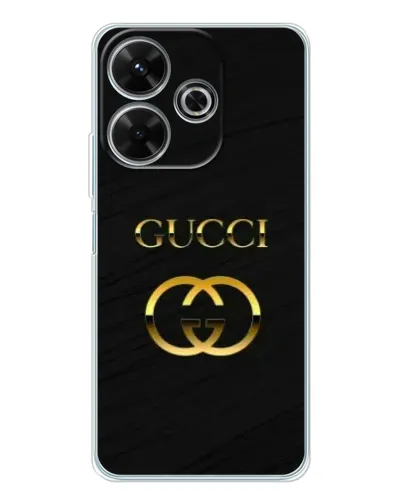 Чехол для Xiaomi Redmi 13x с картинкой «Золотой логотип Gucci» Чехол для Xiaomi Redmi 13x с картинкой «Золотой логотип Gucci»