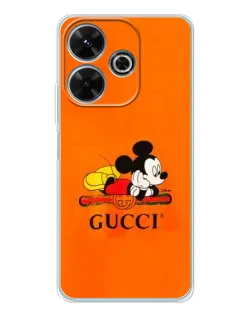 Чехол для Xiaomi Redmi 13x с картинкой «Микки Маус Gucci — оранж» Чехол для Xiaomi Redmi 13x с картинкой «Микки Маус Gucci — оранж»