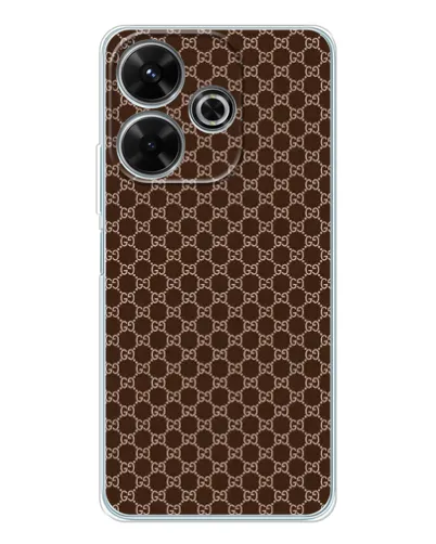Чехол для Xiaomi Redmi 13x с картинкой «Gucci — шоколадная сетка» Чехол для Xiaomi Redmi 13x с картинкой «Gucci — шоколадная сетка»