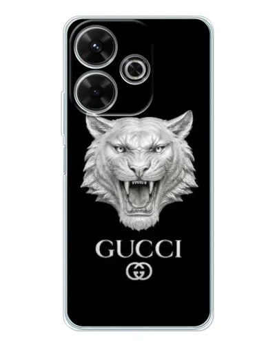 Чехол для Xiaomi Redmi 13x с картинкой «Gucci — серебряный лев» Чехол для Xiaomi Redmi 13x с картинкой «Gucci — серебряный лев»