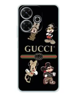 Чехол для Xiaomi Redmi 13x с картинкой «Gucci — герои Disney и монограмма» Чехол для Xiaomi Redmi 13x с картинкой «Gucci — герои Disney и монограмма»