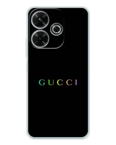 Чехол для Xiaomi Redmi 13x с картинкой «Gucci — неоновый минимализм» Чехол для Xiaomi Redmi 13x с картинкой «Gucci — неоновый минимализм»