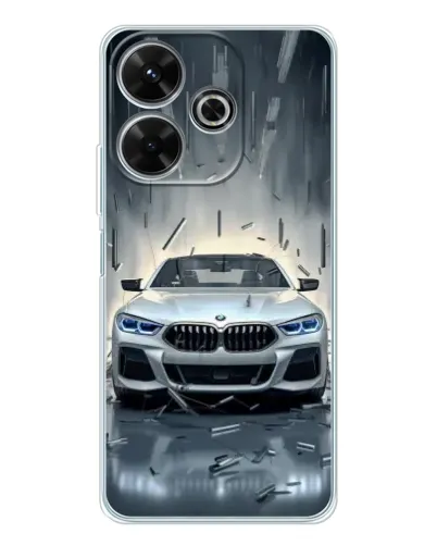 Чехол для Xiaomi Redmi 13x с картинкой «BMW в свете фар»