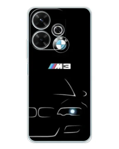 Чехол для Xiaomi Redmi 13x с картинкой «Минималистичный принт BMW M3»