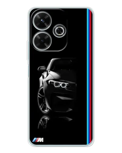 Чехол для Xiaomi Redmi 13x с картинкой «Силуэт BMW в темноте»