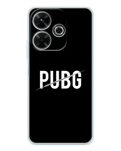 Чехол для Xiaomi Redmi 13x с картинкой «PUBG — белый логотип»
