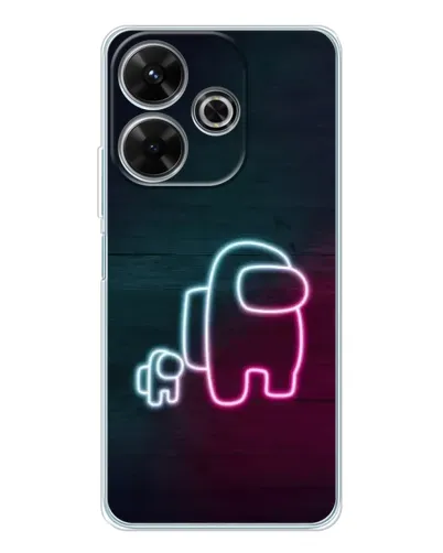 Чехол для Xiaomi Redmi 13x с картинкой «Among Us неон-арт»