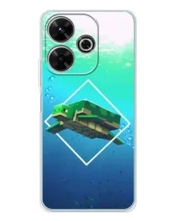 Чехол для Xiaomi Redmi 13x с картинкой «Черепаха Minecraft»