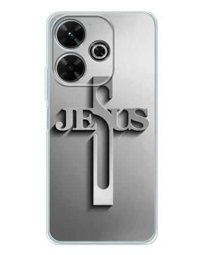 Чехол для Xiaomi Redmi 13x с картинкой «Металлический крест Jesus» Чехол для Xiaomi Redmi 13x с картинкой «Металлический крест Jesus»
